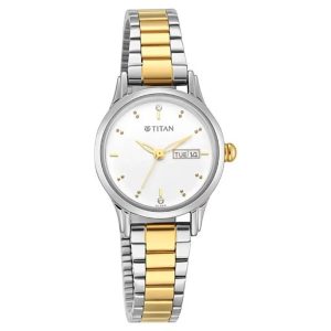 Titan Lagan Silver Dial Women Watch With Metal Strap