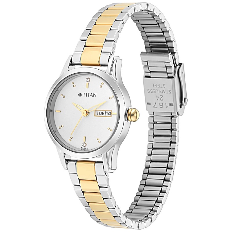 Titan Lagan Silver Dial Women Watch With Metal Strap - Image 3