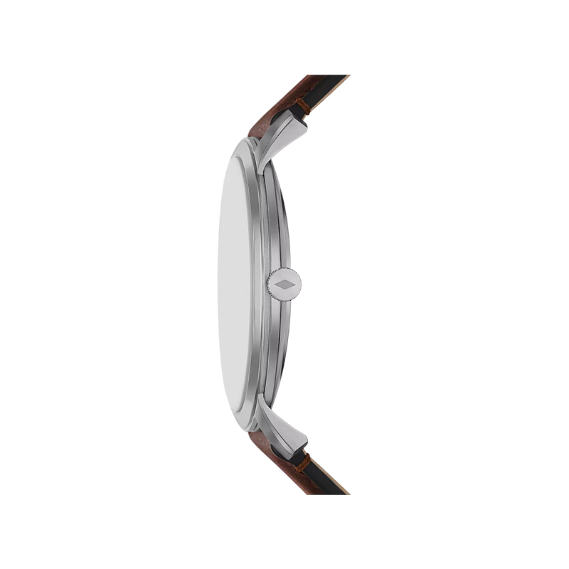 Fossil Minimalist Brown Leather Watch and Bracelet Box Set For Men - Image 3