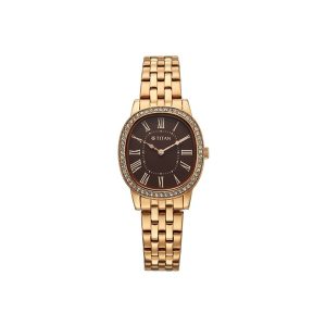 Titan Purple Glamour Quartz Analog Brown Dial Women’s Watch